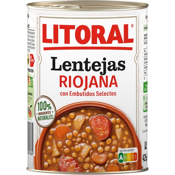Lentejas Riojana Litoral 425gr