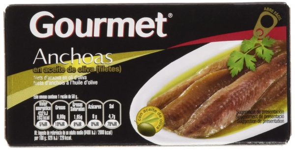 Anchoas en aceite de oliva Gourmet 50gr